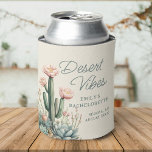 Porta-lata Bachelorette Blooming Cactus Succulus Vibe<br><div class="desc">Mantenha suas bebidas legal e as vibrações quentes com este cacto floral sudoeste pode arrefecer! Perfeito para uma festa de solteira desértica,  esta design suculenta de aquarela adiciona um toque chic. Personalize com texto personalizado!</div>
