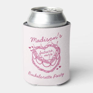 Porta-lata Bachelorette de Bolo Cerejeiro Retro-Coração Cor-d