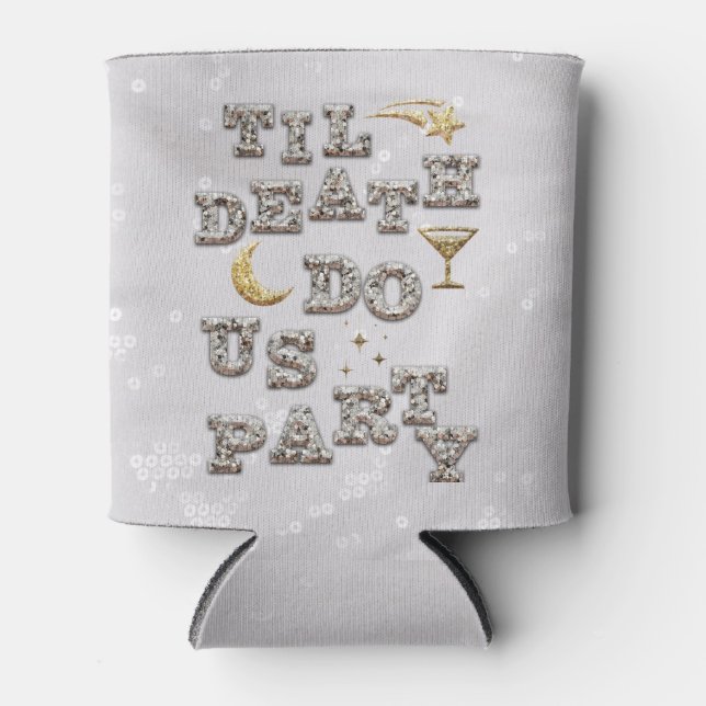 Porta-lata Bachelorette Metálico Glitter Glitter legal Menina (Frente)