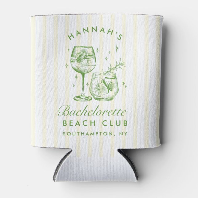 Porta-lata Bachelorette Moderna do Cocktail Verde (Frente)