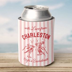 Porta-lata Bachelorette Pastel Stripes Martini Cheias