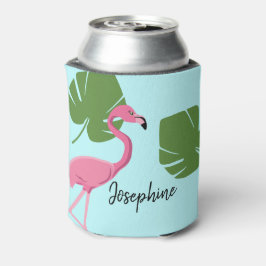 Porta-lata Bachelorette Tropical Rosa Personalizada Flamingo