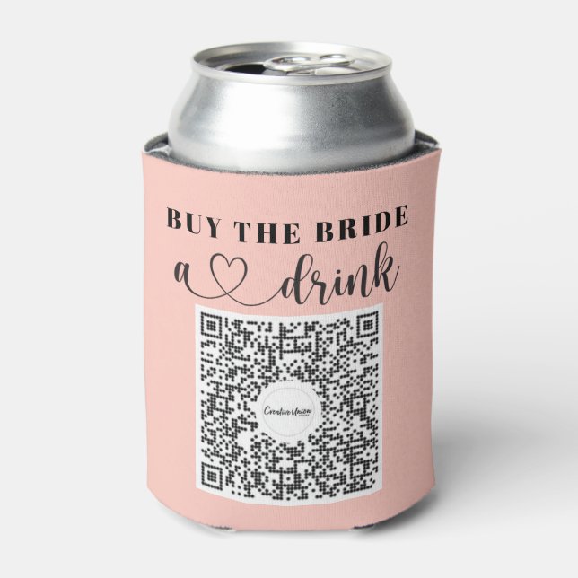 Porta-lata Bachelorette Venmo Código QR Comprar Noiva A Bebid (Can Front)