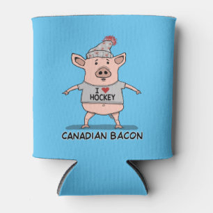Porta-lata Bacon canadense engraçado e bonito