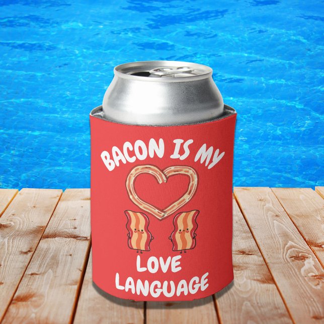 Porta-lata Bacon é minha língua de amor (Criador carregado)