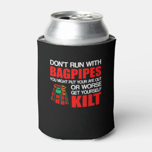 Porta-lata Bagpipe Scottish Kilt Dont Run Bagpipe