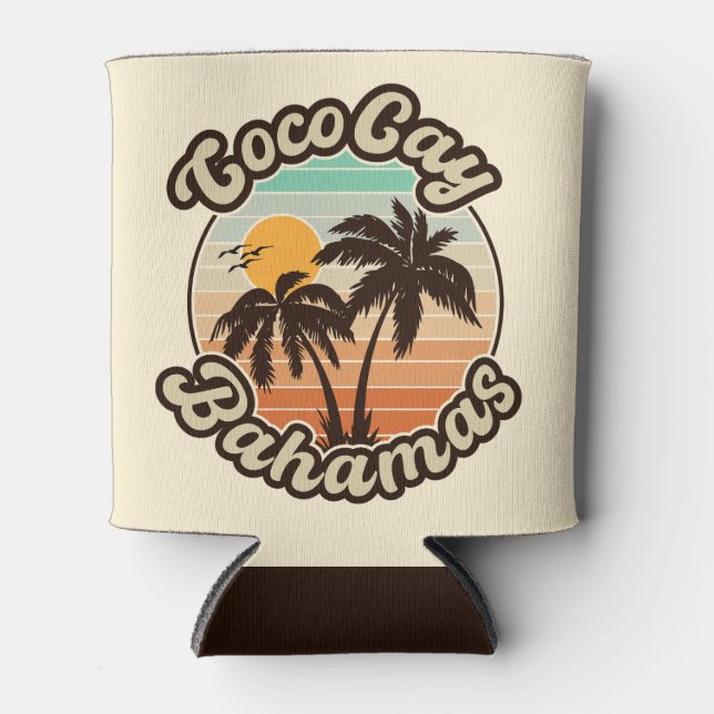 Porta-lata Bahamas de Coco Cay Retro Souvenirs 60s (Frente)