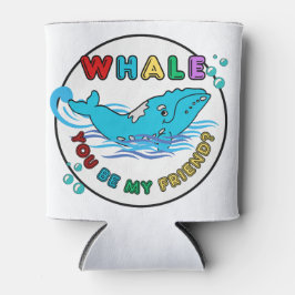 Porta-lata Baleia Você É Minha Amiga Baleia Azul-Bolha-De-Our