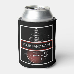 Porta-lata Banda Personalizada Merch Guitar Rock & Roll Music