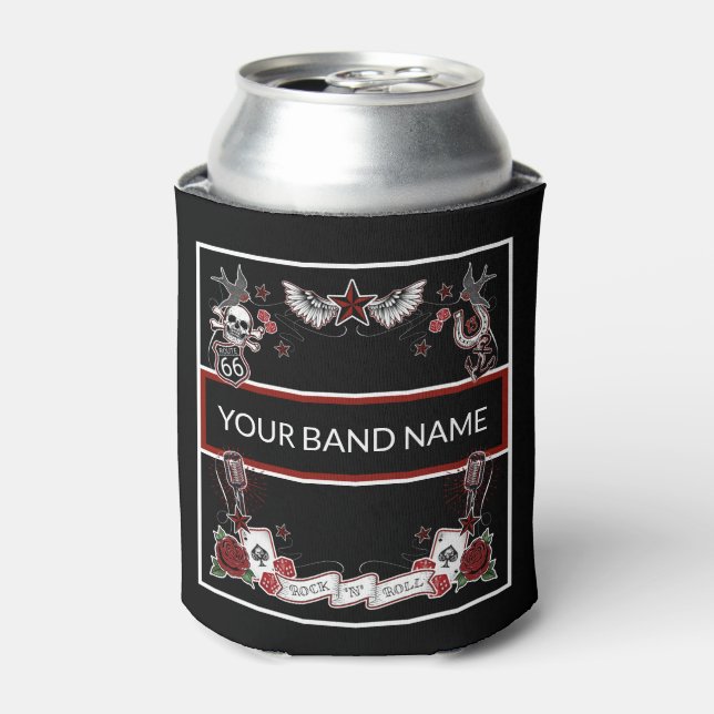 Porta-lata Banda Personalizada Merch Rockabilly Rock & Roll M (Can Front)
