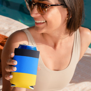 Porta-lata Bandas Azuis Amarelas