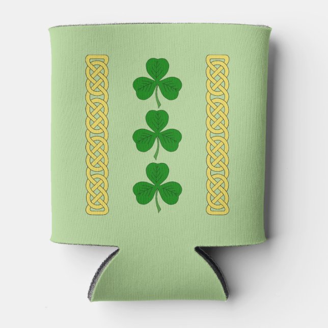 Porta-lata Bandas Shamrock Trio e Knotwork (Frente)