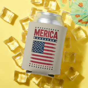 Porta-lata Bandeira Americana 4 de Julho Merica