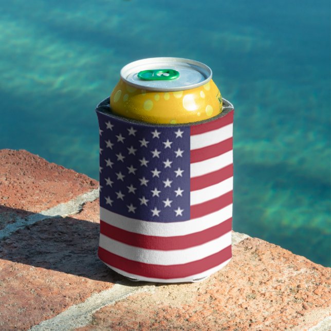 Porta-lata Bandeira Americana, Cerveja Personalizada (Piscina in situ)