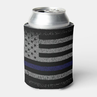 Porta-lata Bandeira Americana da Linha Azul da Polícia