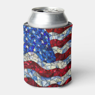 Porta-lata Bandeira Americana De Vidro Arrefecido