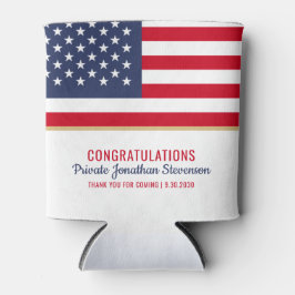 Porta-lata Bandeira Americana do Exército Militar Patriótico