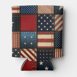 Porta-lata Bandeira Americana, Patchwork Perfeitamente Padrão