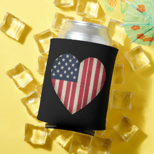 Porta-lata Bandeira Americana Patriótica de 4 de Julho USA Es