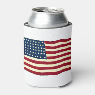 Porta-lata Bandeira Americana Patriótica Vintage, Quatro de J