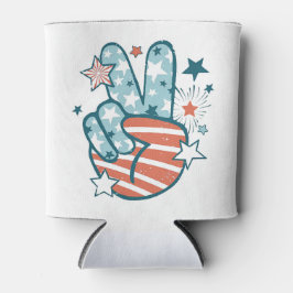 Porta-lata Bandeira Americana "Paz"