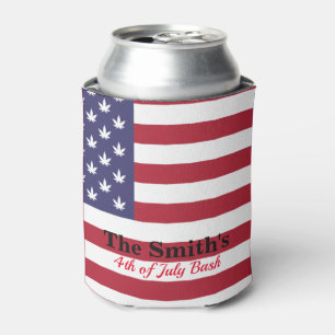 Porta-lata Bandeira Americana Personalizada Vintage Pode Ser