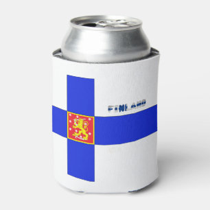 Porta-lata Bandeira-casaco de armas da Finlândia