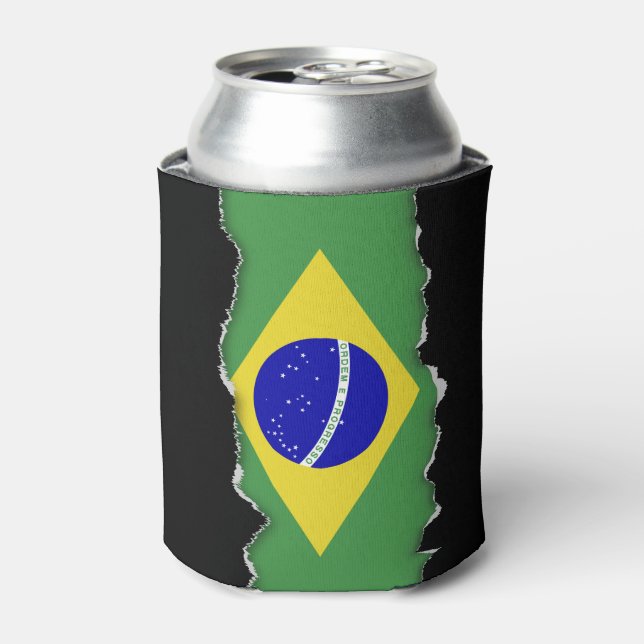 Porta-lata Bandeira Clássica Brasileira (Can Front)