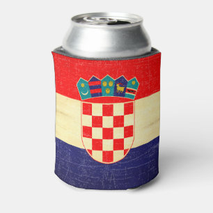 Porta-lata Bandeira Croata Vintage Envelhecida