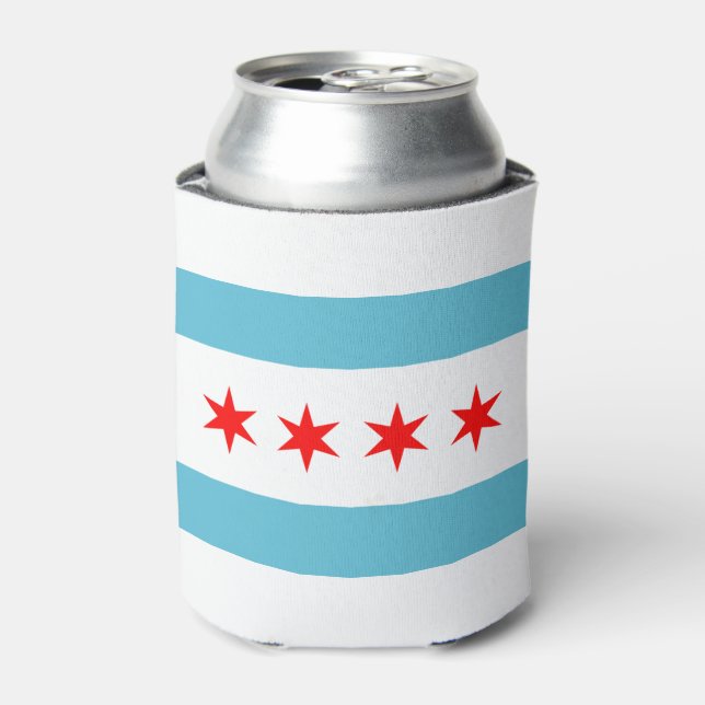 Porta-lata Bandeira da cidade de Chicago (Can Front)