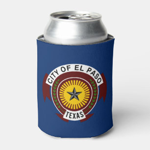 Porta-lata Bandeira da Cidade de El Paso, Texas Can Cooler