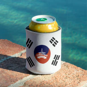 Porta-lata Bandeira da Coreia do Sul no Natal