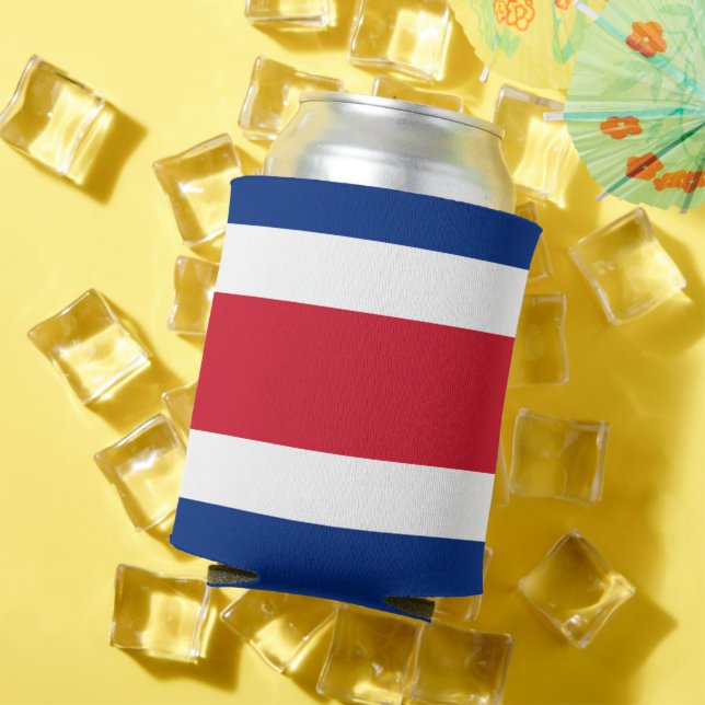 Porta-lata bandeira da Costa Rica (Verão in situ)