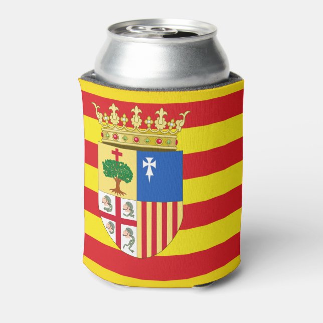 Porta-lata Bandeira da Espanha de Aragão (Comunidade Autônoma (Can Back)