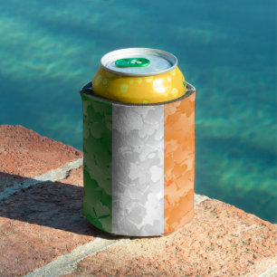 Porta-lata Bandeira da Irlanda com um padrão de pântanos