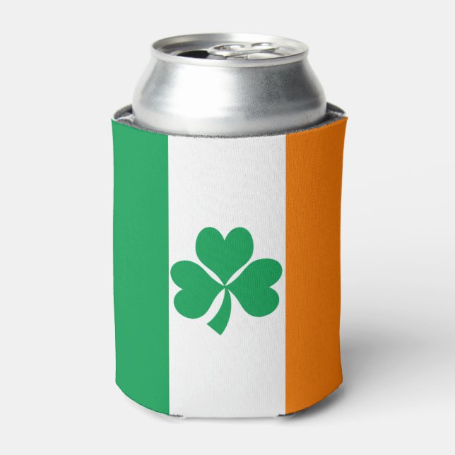 Porta-lata Bandeira da Irlanda Shamrock (Can Front)