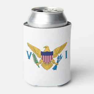 Porta-lata Bandeira das Ilhas Virgens Americanas Patriótica 