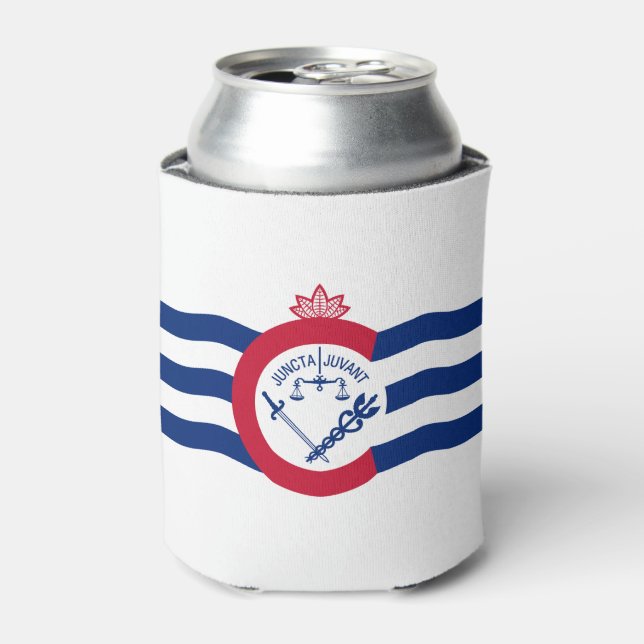 Porta-lata Bandeira de Cincinnati, Ohio Can Cooler (Can Front)