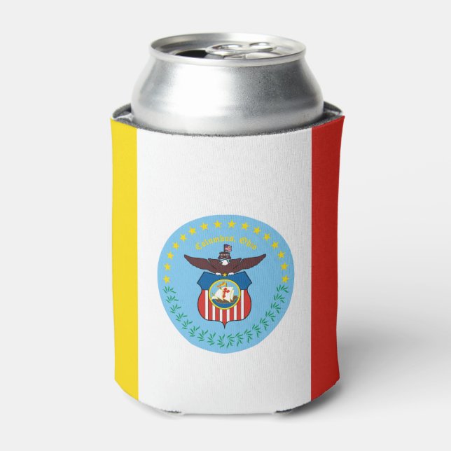 Porta-lata Bandeira de Columbus, Ohio Can Cooler (Can Front)