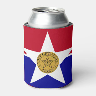 Porta-lata Bandeira de Dallas, Texas Can Cooler