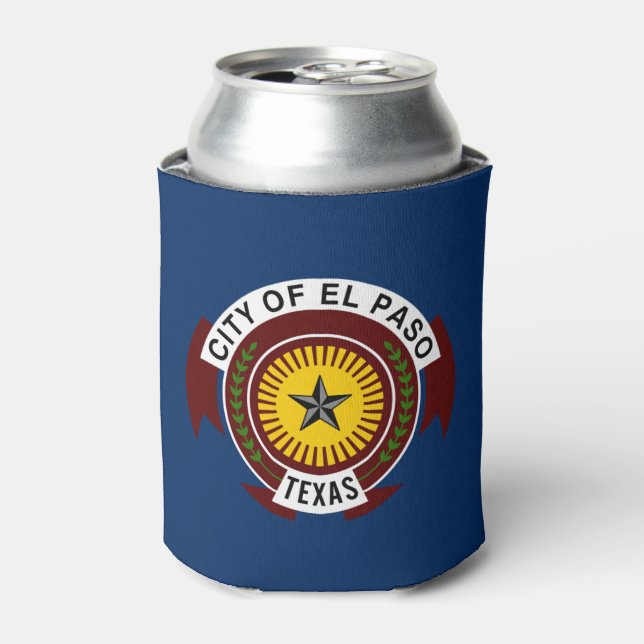 Porta-lata Bandeira de El Paso (Texas) (Can Front)