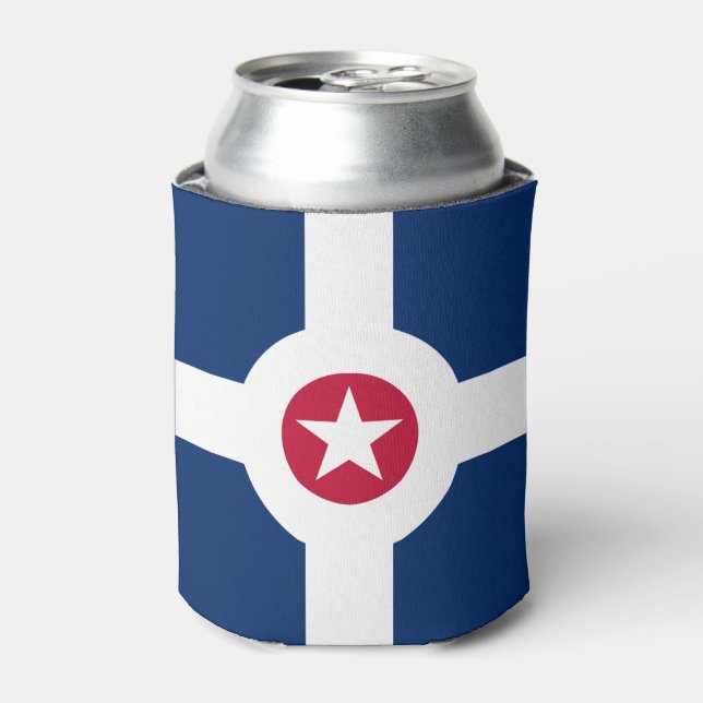 Porta-lata Bandeira de Indianápolis, Indiana Can Cooler (Can Front)
