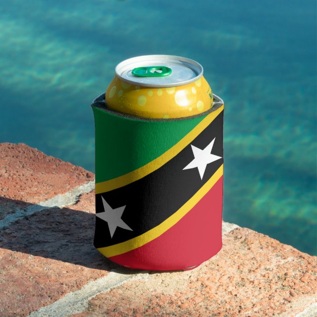 Porta-lata Bandeira de Kitts e Nevis Santos (Piscina in situ)