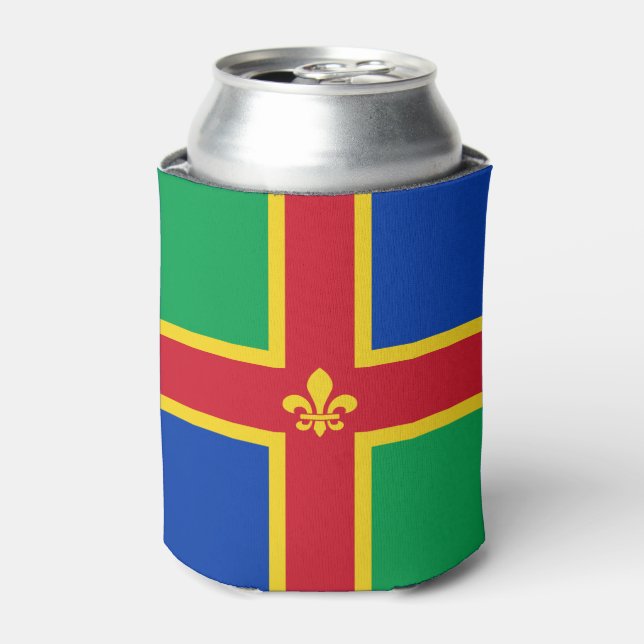 Porta-lata Bandeira de Lincolnshire Can Cooler (Can Front)