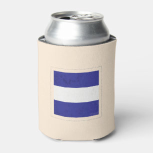 Porta-lata Bandeira de sinal náutica da letra "J"