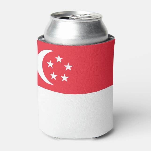 Porta-lata Bandeira de Singapura (Can Front)