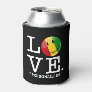Porta-lata Bandeira de sorriso da Guiné do amor