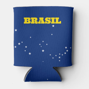 Porta-lata Bandeira do Brasil   Amarelo Brasil Verde
