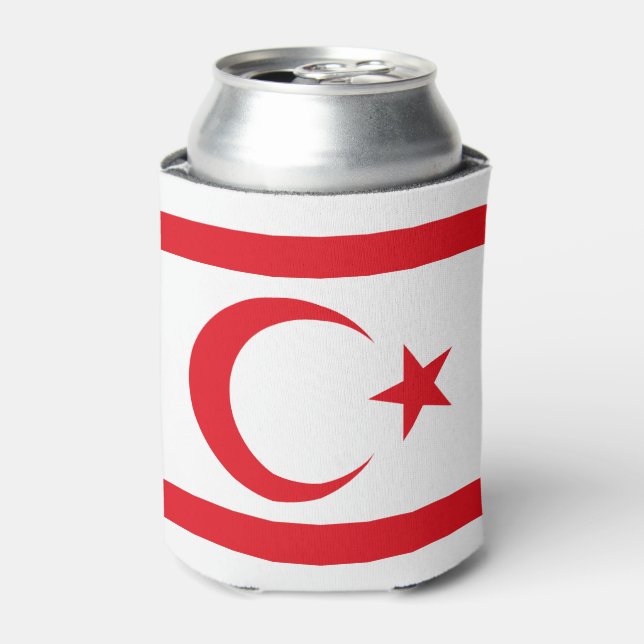 Porta-lata Bandeira do Chipre do Norte (Can Front)