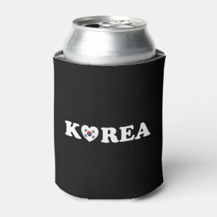 Porta-lata Bandeira do Coração do Amor da Coreia